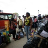 Liberia refugees arriving at the Kotoka International Airport